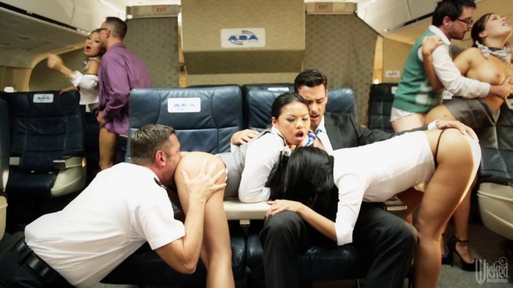 เทียวบิน ASA ไปโตเกียว Four Lustful Asian Flight Attendants Want Dirty Sex During Flight